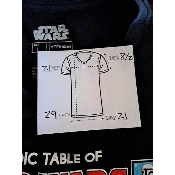 Star Wars Shirt Men's Periodic Table Of Star Wars Villains Adult T-Shirt Large L - Picture 7 of 8